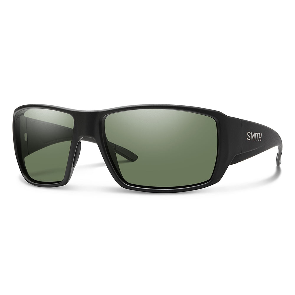 Smith Optics Guides Choice XL Sunglasses Chromapop Polarized Glass in Matte Black with Grey